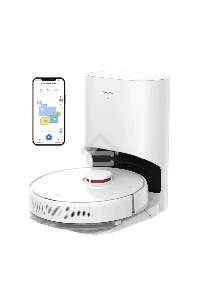 Робот-пылесос Dreame RLS3D Vacuum and Mop D10 Plus белый, 46 Вт, 5200 мАч Li-Ion, уборка сухая/влажная, пылесборник контейнер 0.4 л