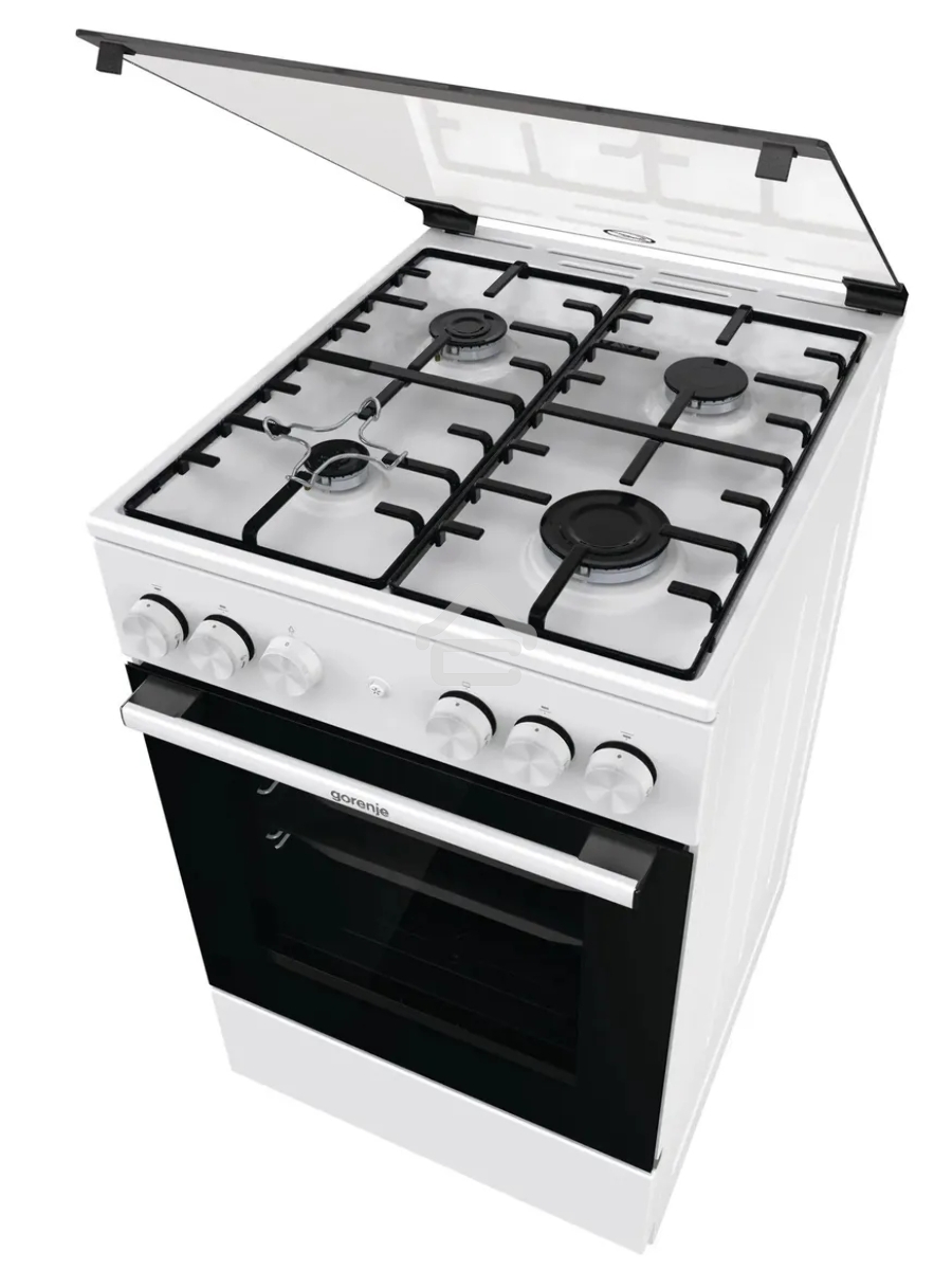 Плита газовая Gorenje GGI5A21WH белый, конфорок 4 газовых, духовка 67 л, 50 см x 85 см x 59.4 см