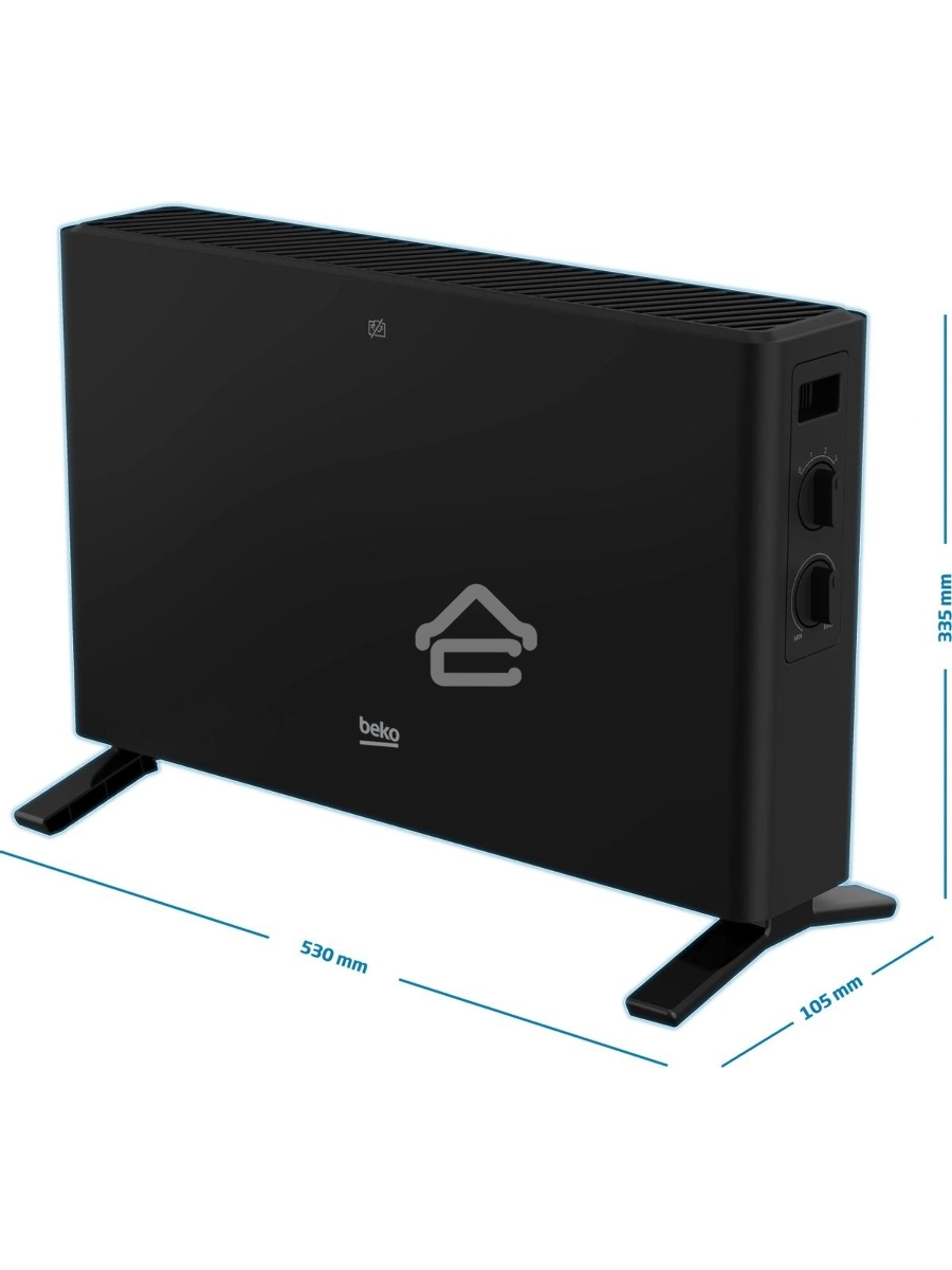 Конвектор Beko Winter Range RHC 5218 B черный, 1800 Вт, 20 м2, термостат