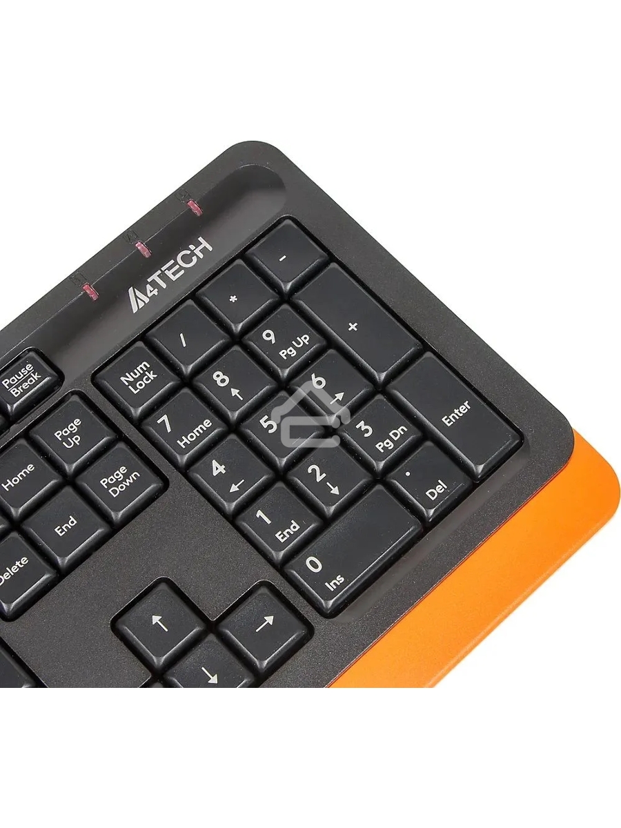 Клавиатура A4Tech Fstyler FK10 проводная, USB, черный/оранжевый