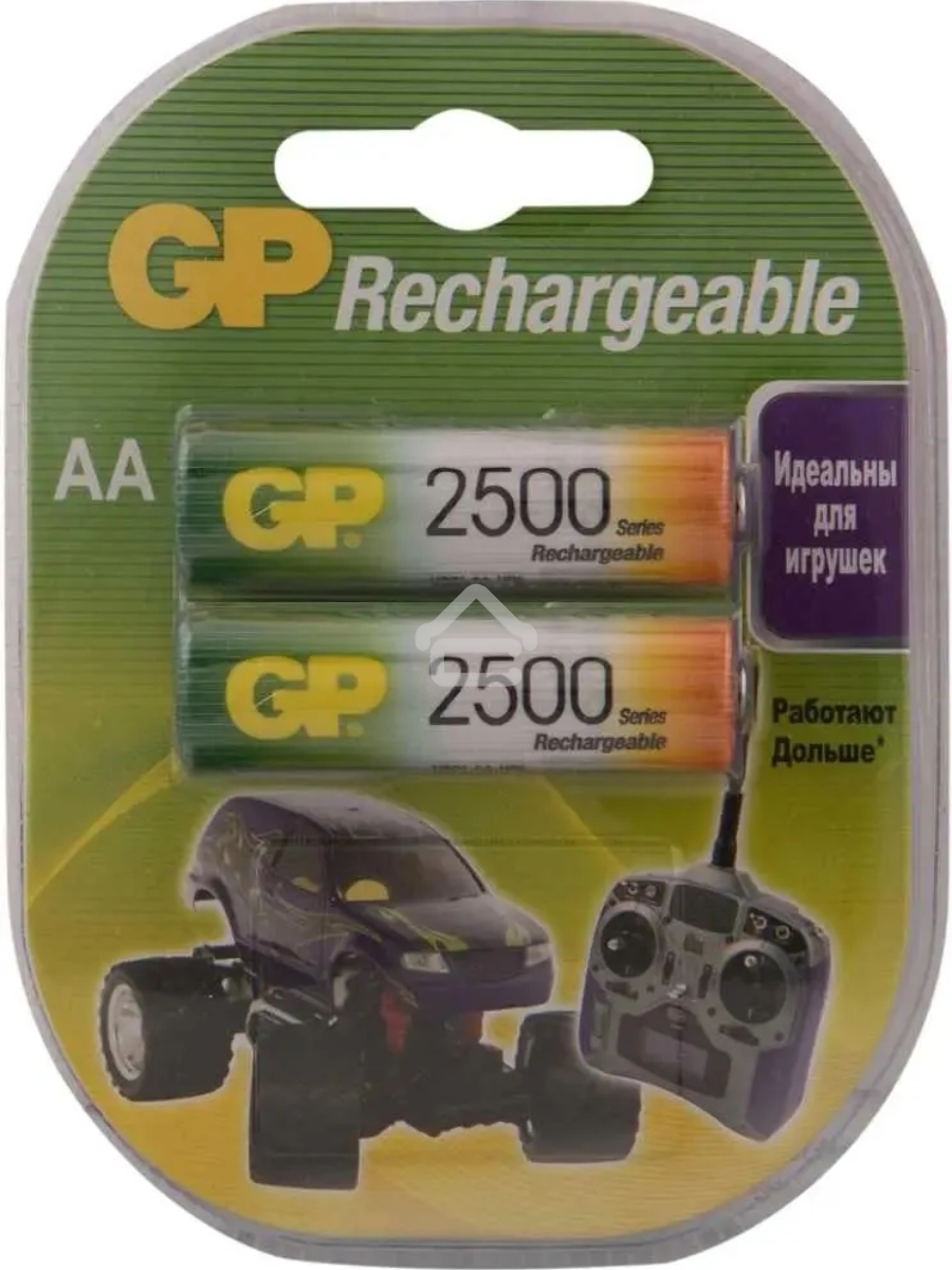 Аккумулятор GP Rechargeable NiMH 250AAHC 2500mAh AA (2 шт. в уп-ке)