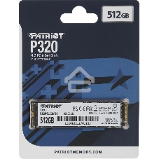 Накопитель SSD Patriot P320, 512Gb, PCIe 3.0 x4, M.2 2280, NVMe, R/W 3000/2200