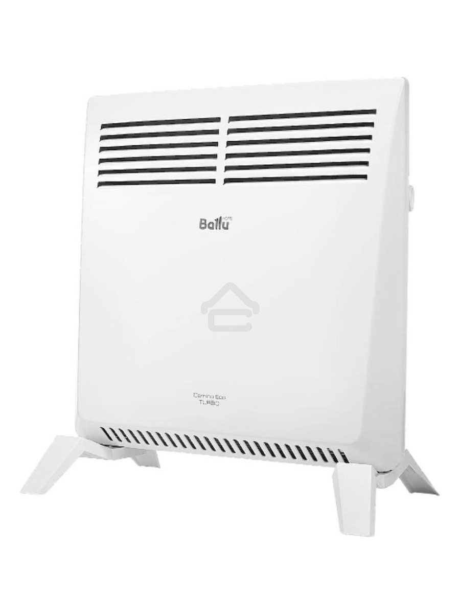 Конвектор Ballu Camino Eco Turbo BEC/EMT-1000 + Кронштейн CWM-02, белый, 1000 Вт, 15 м2, термостат