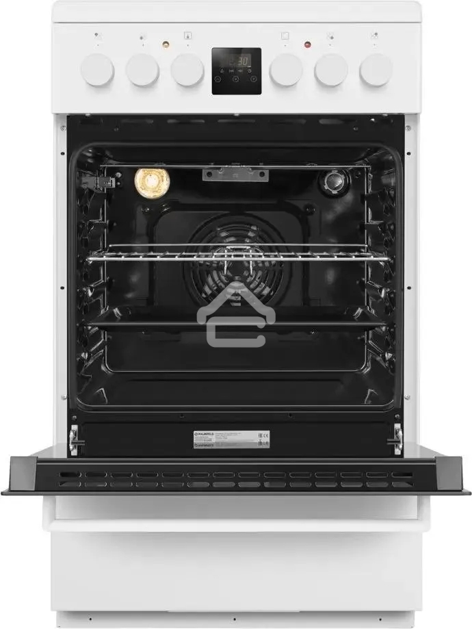 Плита электрическая Maunfeld MEC55CW08D белый, конфорок 4 шт, духовка 60 л, 50 см x 85 см x 60 см