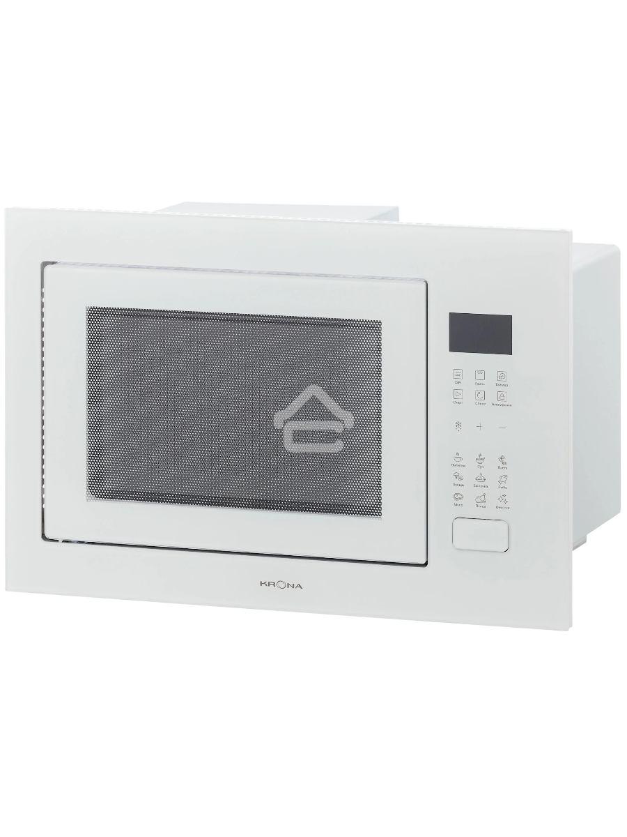 Микроволновая печь встраиваемая Krona REIN 60 WH белый, 25 л, 900 Вт, переключатели - сенсорные кнопочные (Touch Control)