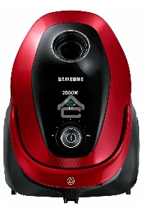 Пылесос Samsung VC20M253AWR красный, 460/2000 Вт, уборка сухая, пылесборник мешок, 2.5 л