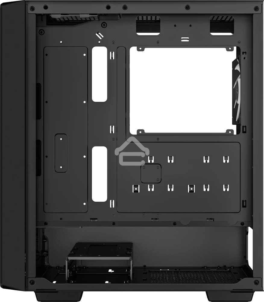 Компьютерный корпус Deepcool CC560 ARGb V2 без БП, боковое окно (закаленное стекло), 3x120мм ARGb LED вентилятор спереди и 1x120мм ARGb LED вентилятор сзади, черный, ATX