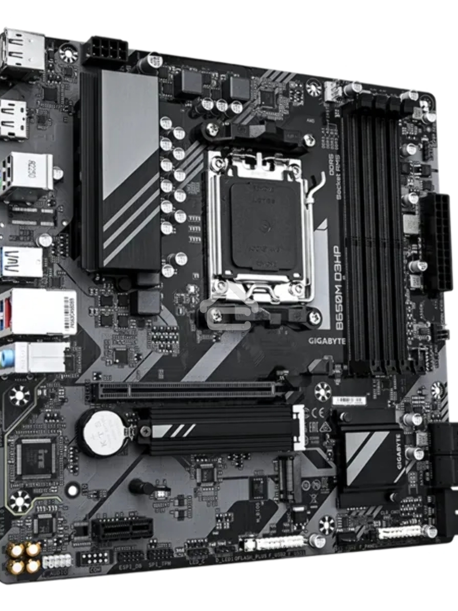 Материнская плата Gigabyte B650M D3HP, AM5, AMD B650, 4xDDR5, 4xSATA, 2xM.2, 1xPCI-E 4.0 x16, 1xPCI-E x1, 1xHDMI, 2xDP, 1x 2.5Gb LAN, 3xUSB-A 3.2 Gen 1, 2xUSB-A 2.0, 1xUSB-C 3.2 Gen 1, 3x3.5 мм, 7.1, Micro-ATX
