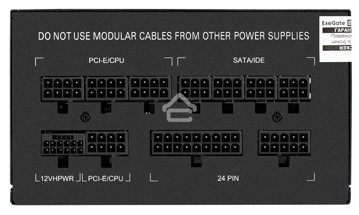 Блок питания 650W ExeGate 80 PLUS® GOLD 650VSP FС (ATX3.0, APFC, КПД 90% (80 PLUS Gold), 120мм fan, 24pin, 2x(4+4)pin, PCIE5.0/12VHPWR, 2xPCI-E, 6xSATA, 3xIDE, 1xFDD, Full Cable Management, black, Color box)