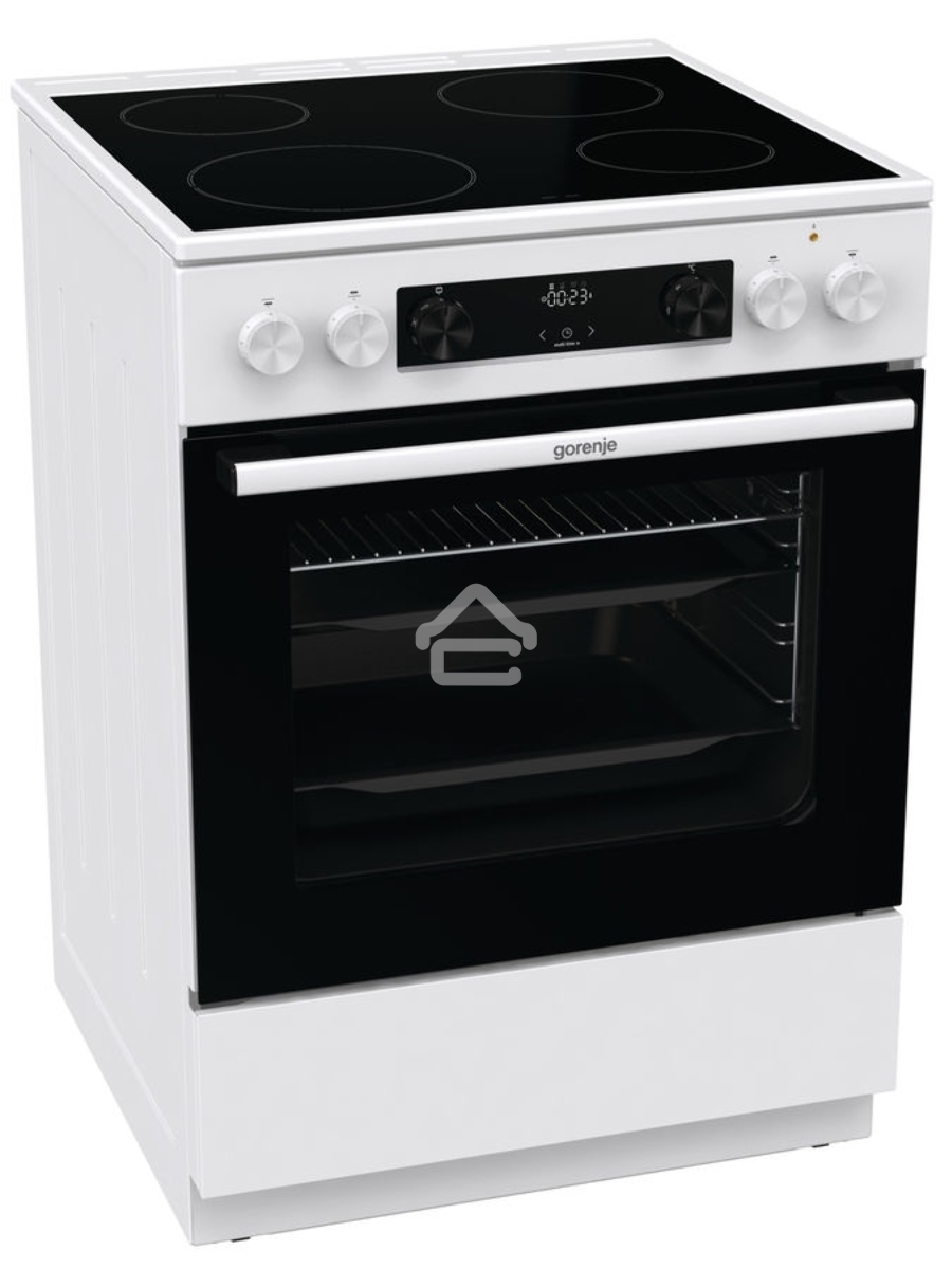 Плита электрическая Gorenje GEC6C40WD белый, конфорок 4 электрических, духовка 71 л, 60 см x 85 см x 60 см