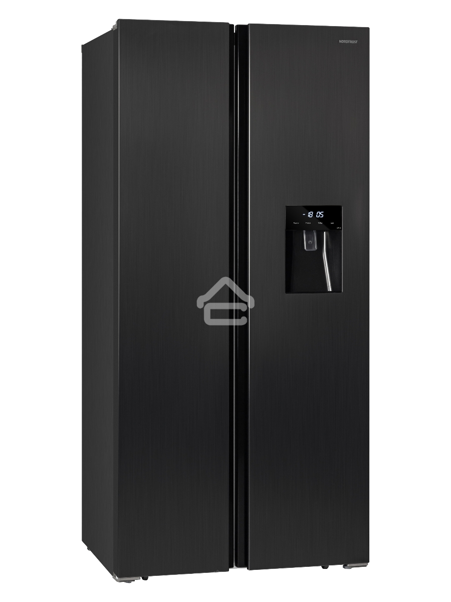 Холодильник Nordfrost RFS 484D NFXd inverter темная нержавеющая сталь двухкамерный 267/165 л морозилка сбоку Side-by-Side