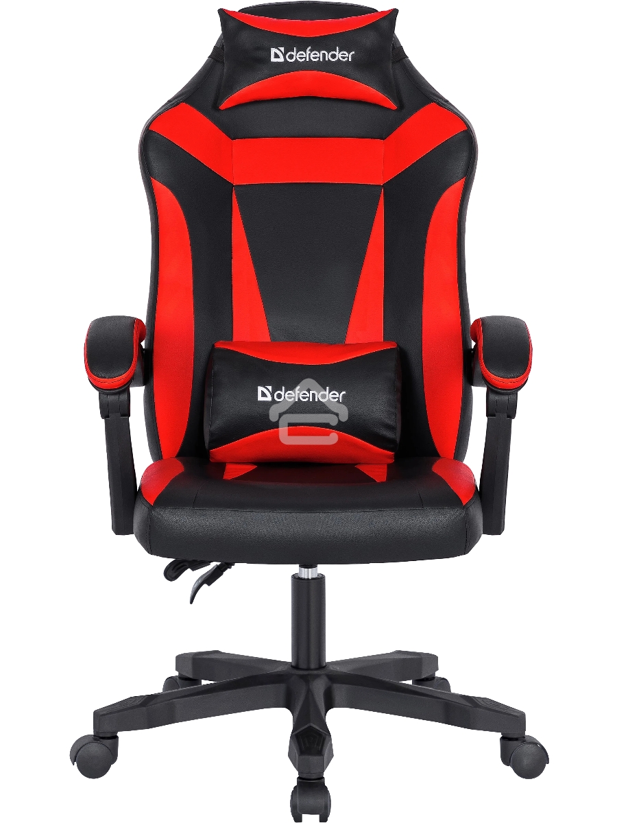 Кресло игровое Defender Master Черный/Красный, полиуретан, 50мм