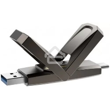 Флешка USB Netac US5 (NT03US5C-128G-32TA), 128Gb, USB 3.2/TypeC, 550/500, черный