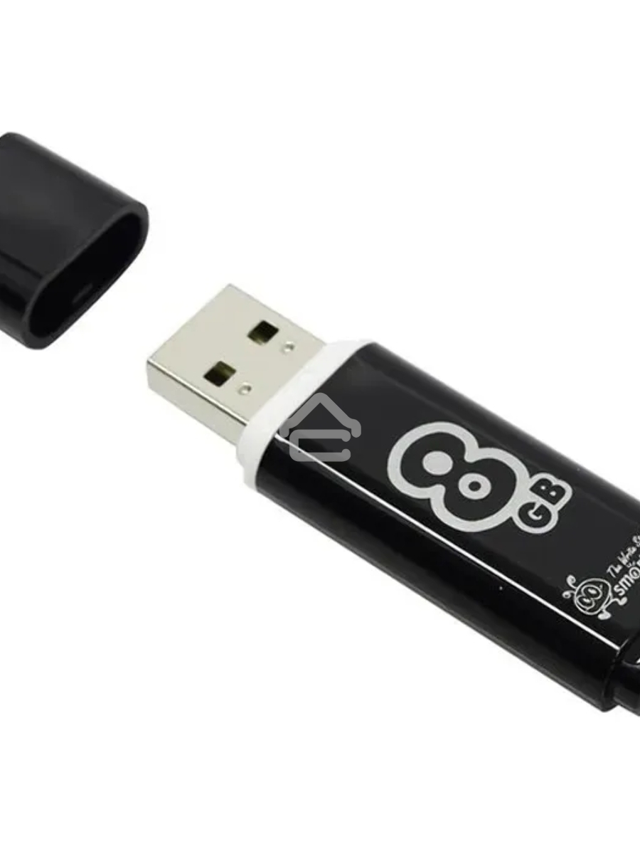 Флеш диск Smartbuy USB Drive 8Gb Glossy series Black SB8GBGS-K