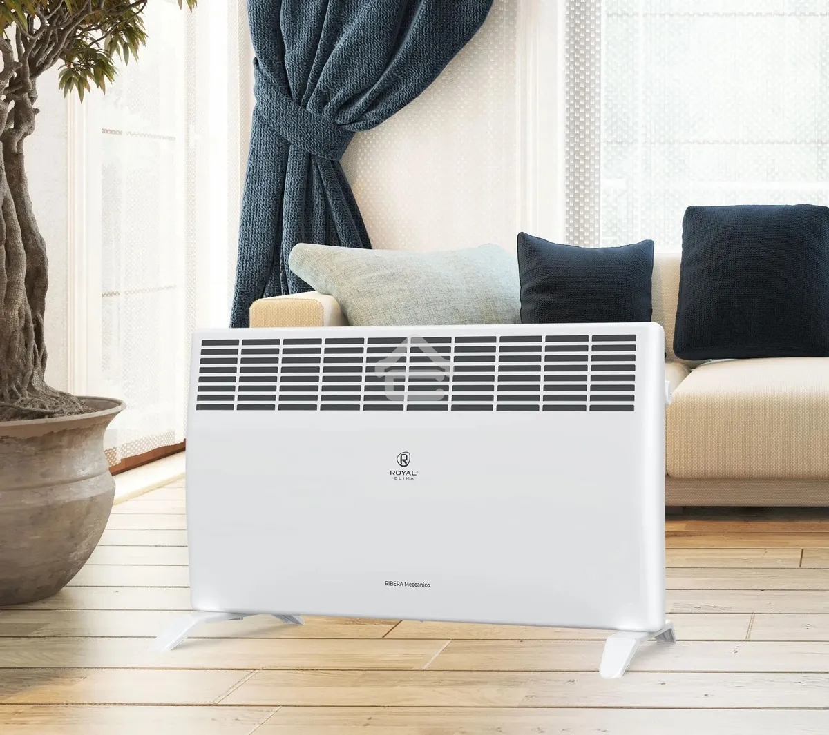 Конвектор электрический Royal Clima REC-R2000M белый, 2000 Вт, 25 м2, термостат