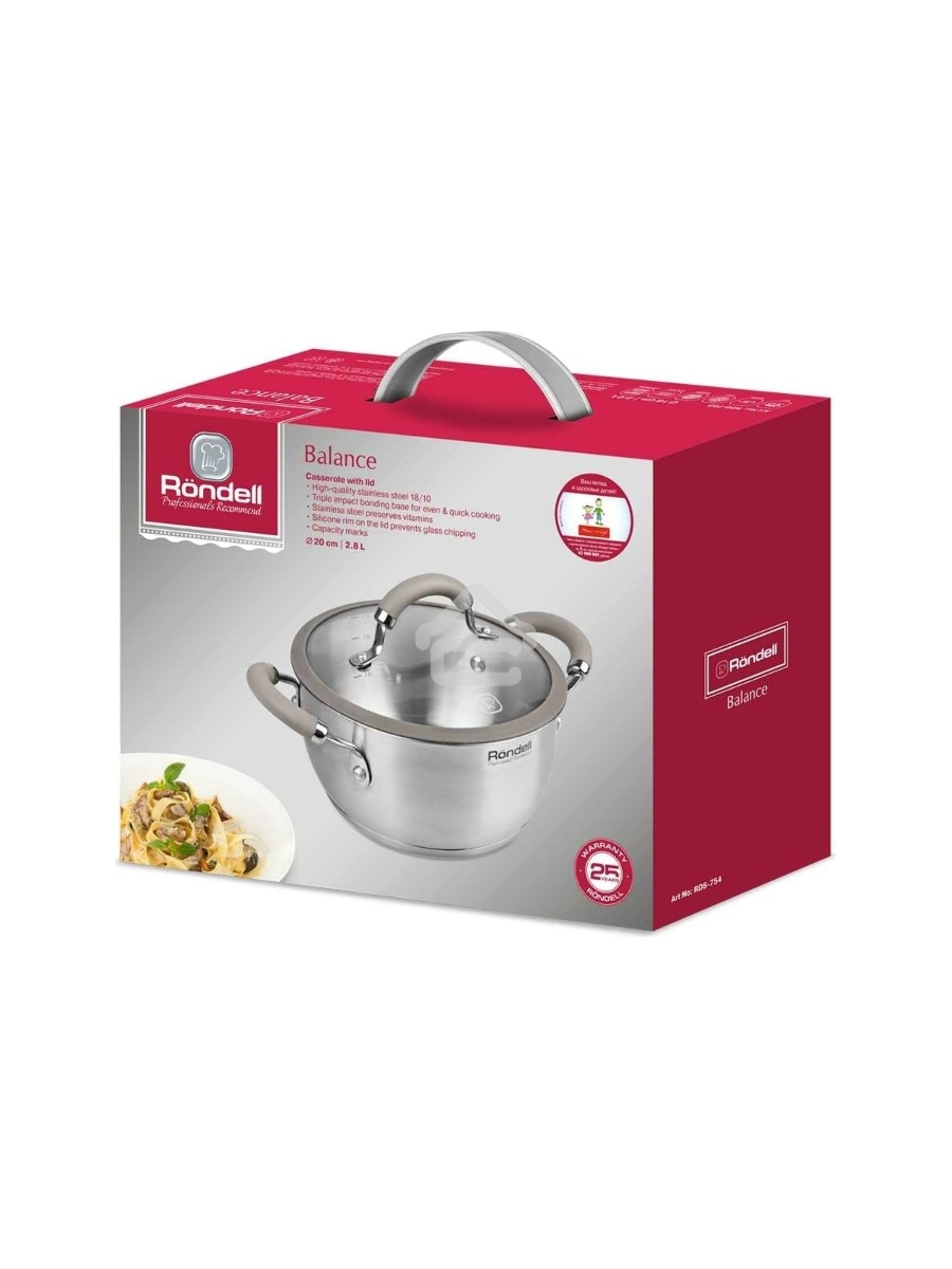 Кастрюля Rondell RDS-754 Balance с крышкой 20см