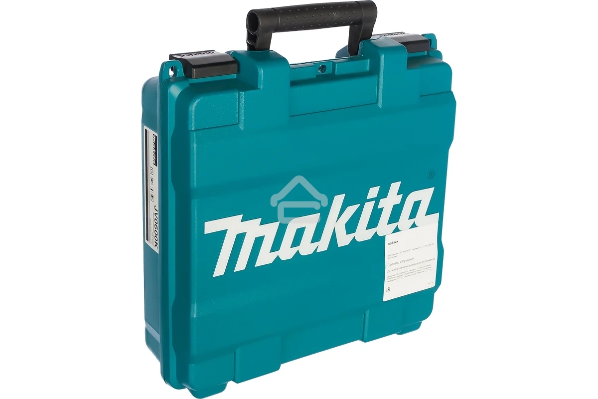 Лобзик Makita JV0600K Лобзик,в\рук, 650Вт,500-3100об\м,ход-23мм,рез-90мм,2.4кг,чем,3маятн+1