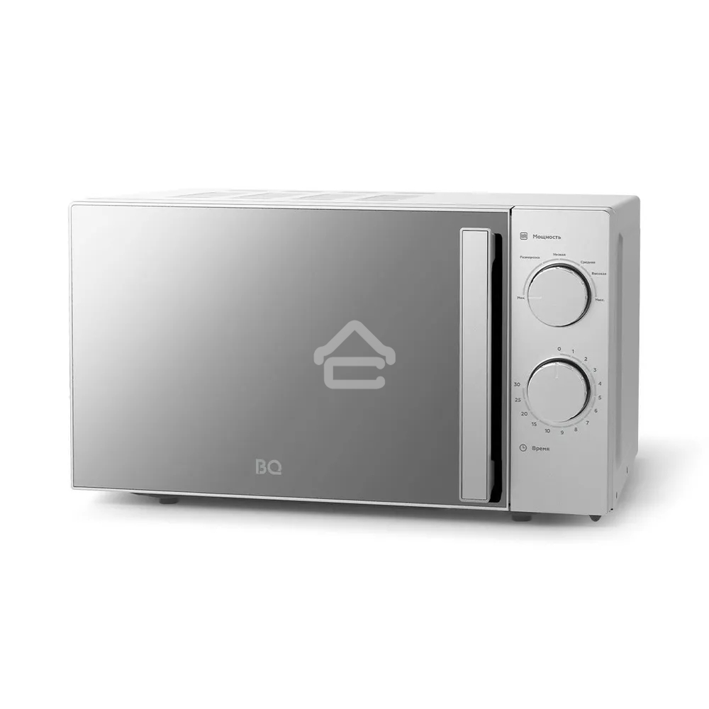 Микроволновая печь BQ MWO-20013SM серебряный, 20 л, 800 Вт, переключатели - поворотный механизм
