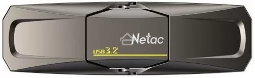 Флешка USB Netac US5 (NT03US5C-128G-32TA), 128Gb, USB 3.2/TypeC, 550/500, черный