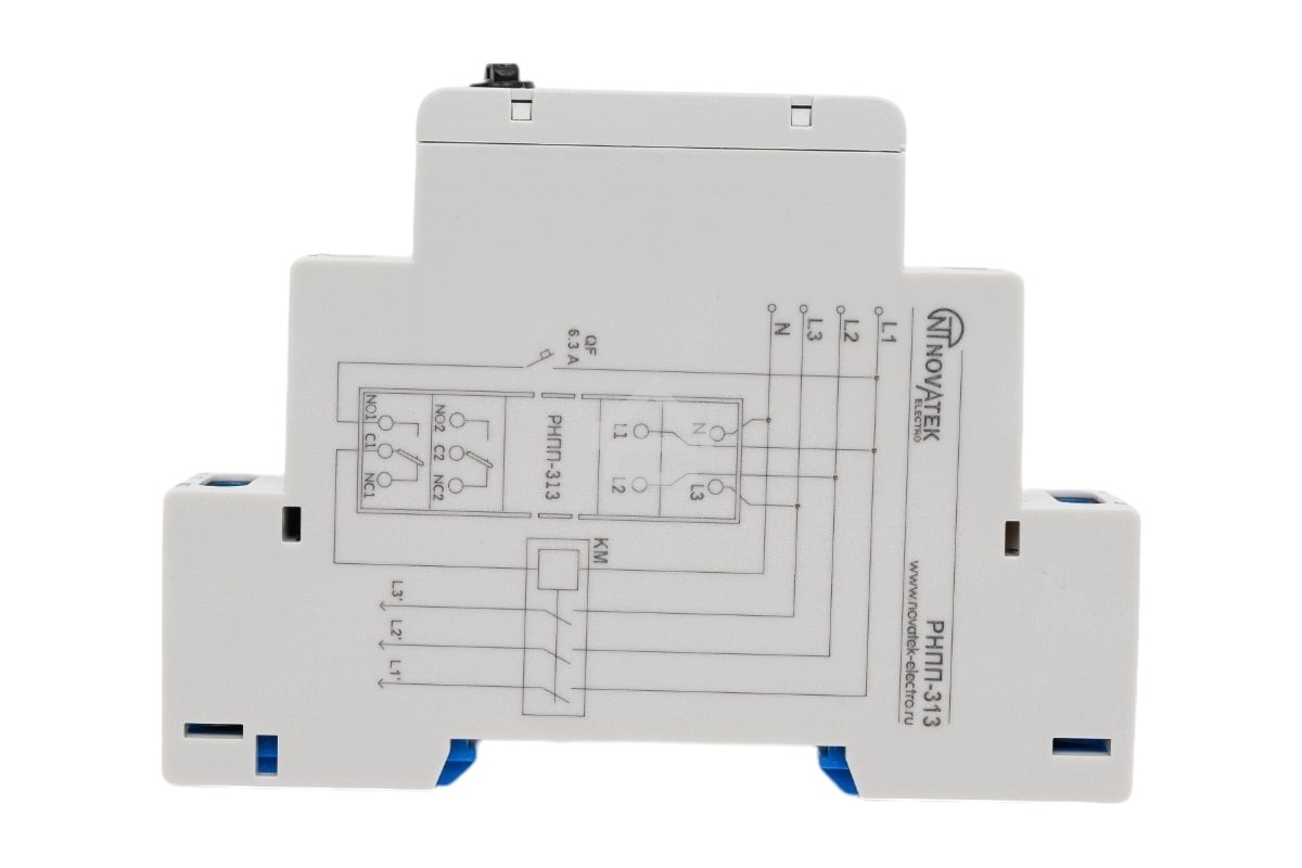 Реле напряжения, перекоса и последовательности фаз Новатек-Электро РНПП-313
