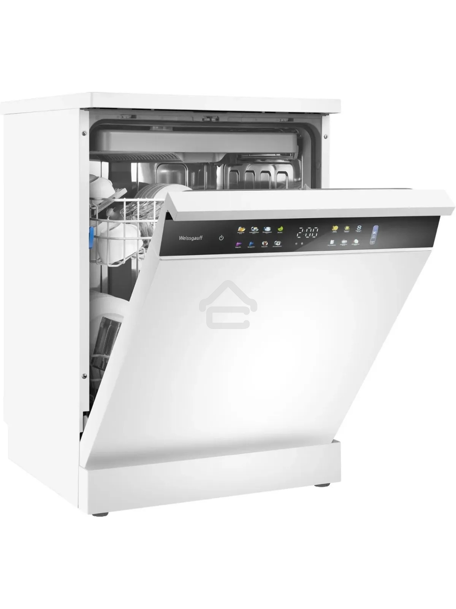 Посудомоечная машина Weissgauff DW 6039 Touch Dual Wash, белый/черный, 59.8 см, 15 компл., 49 дБ, класс A+++