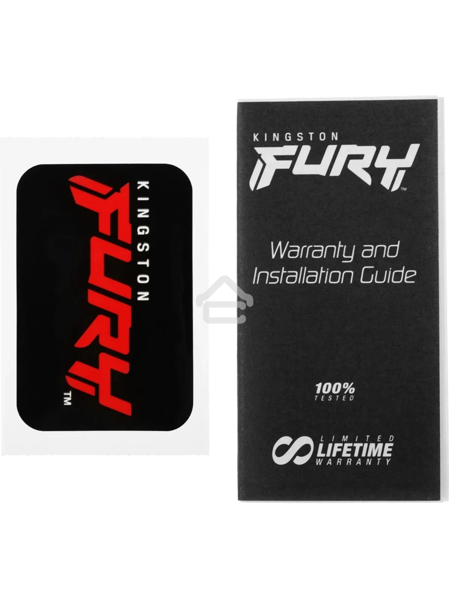 Оперативная память Kingston Fury Beast, DDR4, 64GB (4x16GB), 3600MHz, CL18, DIMM, радиатор, чёрный