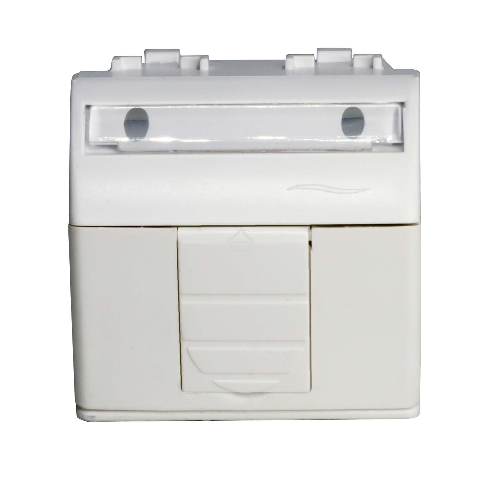 Розетка компьютерная DKC Brava 76655B R J 45 кат. 5e, белая, 2 мод
