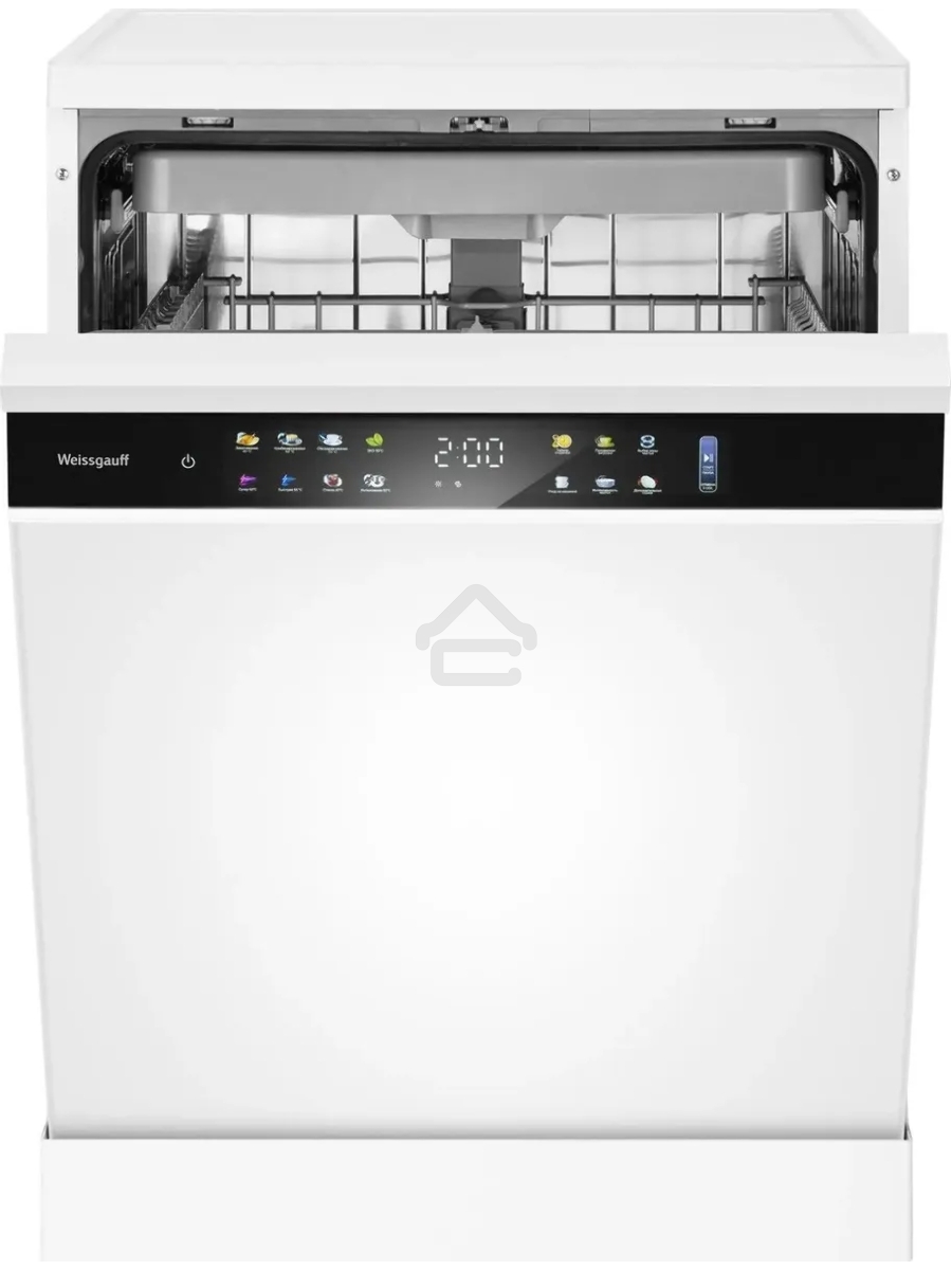 Посудомоечная машина Weissgauff DW 6039 Touch Dual Wash, белый/черный, 59.8 см, 15 компл., 49 дБ, класс A+++