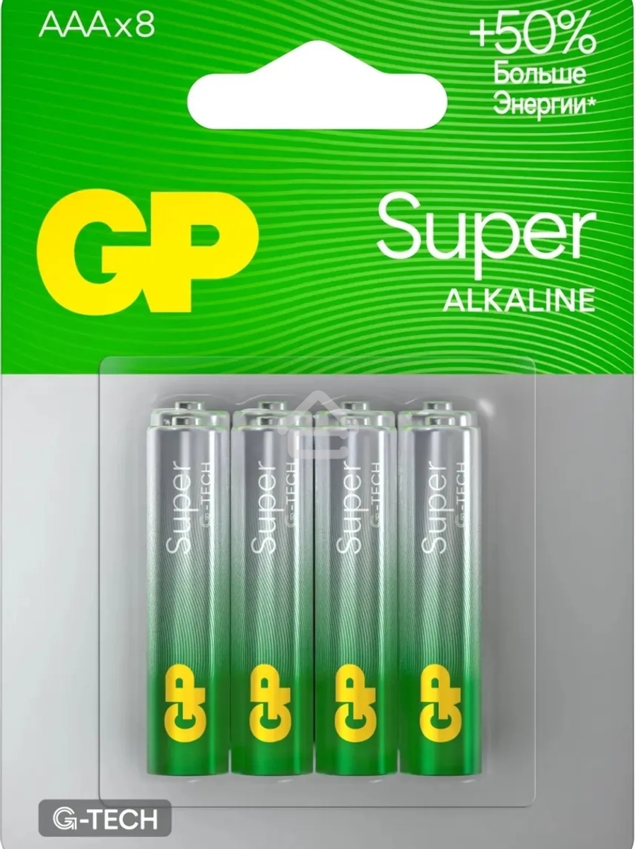 Батарея GP Super Alkaline 24AA21-2CRSBC8 AAA (8шт) блистер