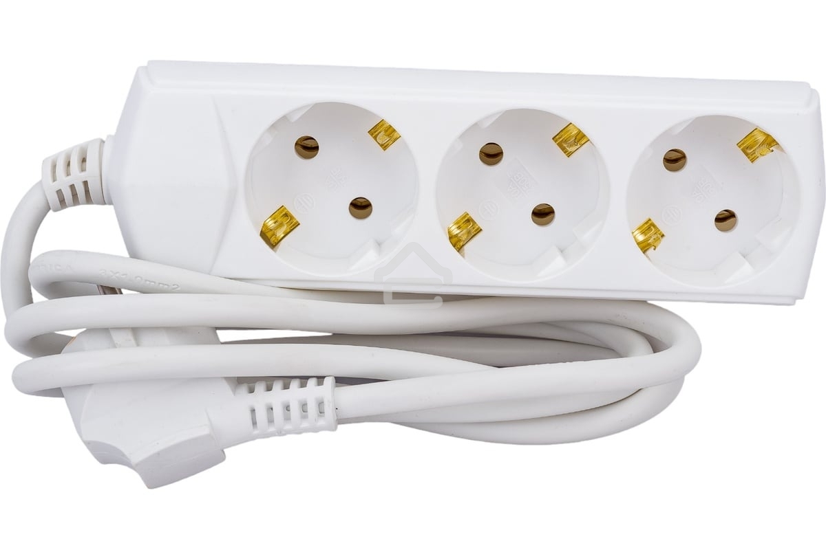 Удлинитель 3х1.5 м с заземл. 10А 250В У03 GENERICA 2P+PE 3х1 кв.мм IEK WYP10-10-03-D15-Z-G