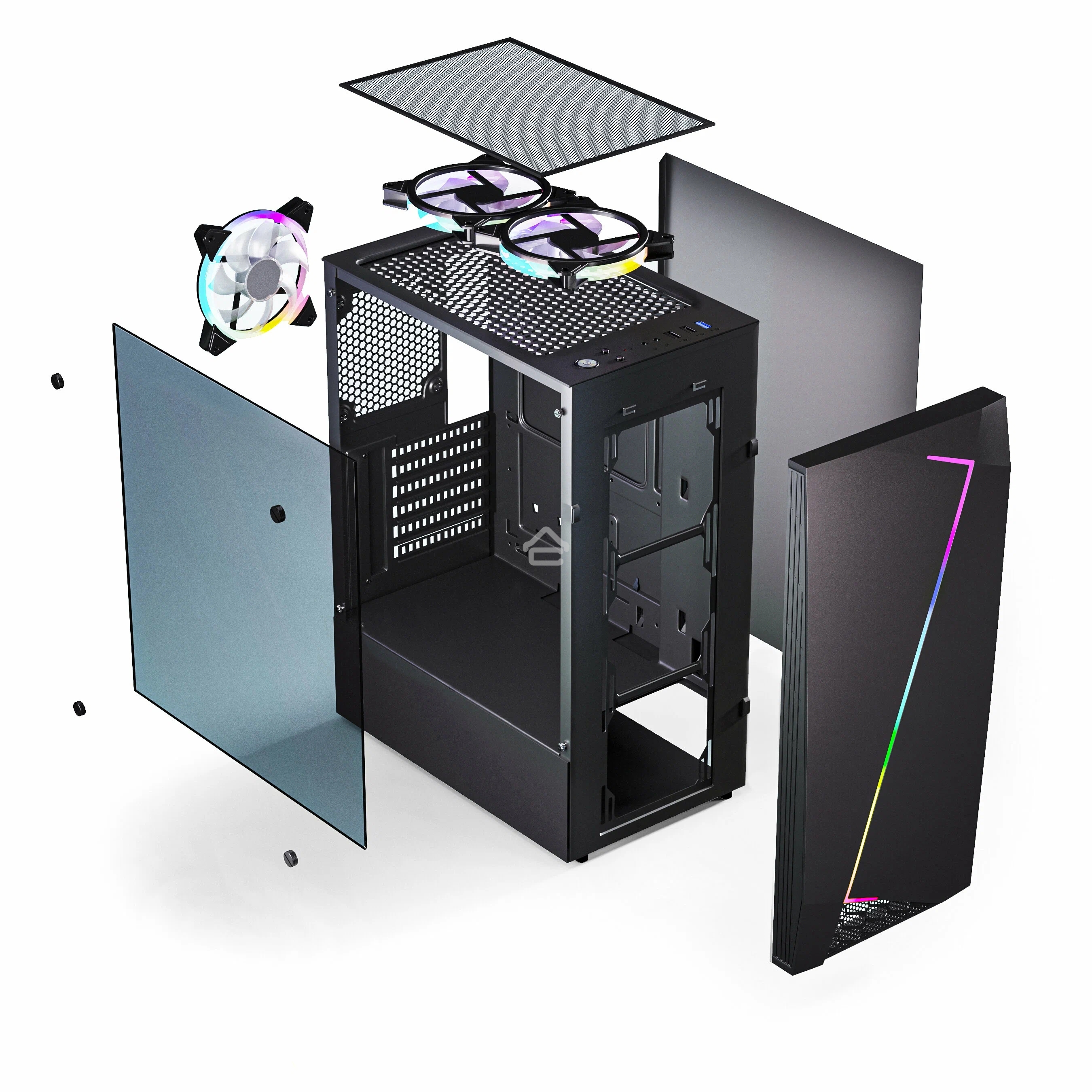 Компьютерный корпус ABR GQ-2 (8018) (USB 3.0X1 + USB 2.0 X2+audio)