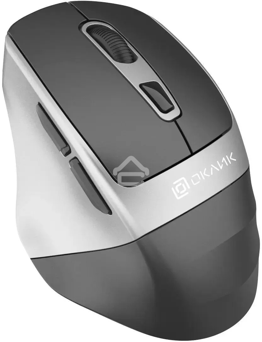 Мышь беспроводная Oklick 516MW черный/серебристый, 1600 dpi, радиоканал, Bluetooth, USB, кнопки - 6