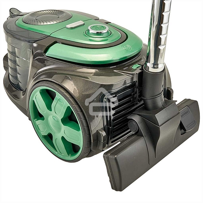 Пылесос DELTA DL-0854 черный/зеленый, 300/2400 Вт, уборка сухая, пылесборник контейнер, 4 л