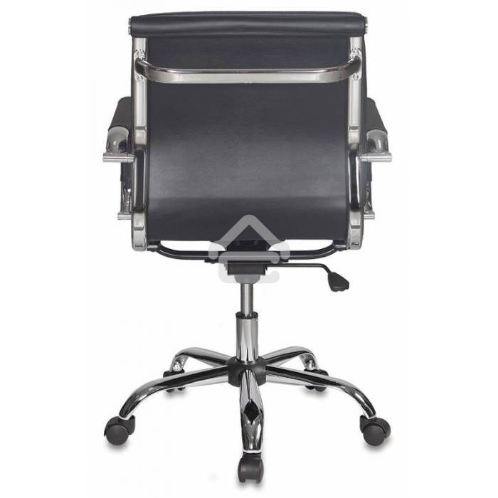 Кресло руководителя Бюрократ CH-993-Low/Black черный, низкая спинка, искусственная кожа, крестовина хром
