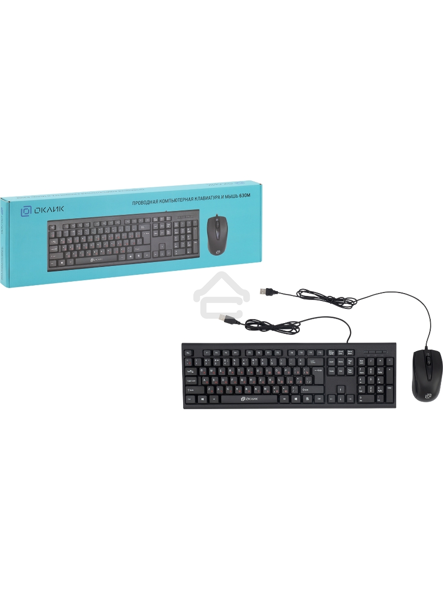 Клавиатура + мышь Oklick 630M клав:черный мышь:черный USB