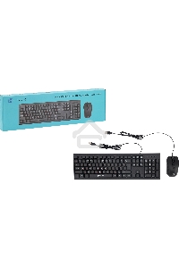 Клавиатура + мышь Oklick 630M клав:черный мышь:черный USB
