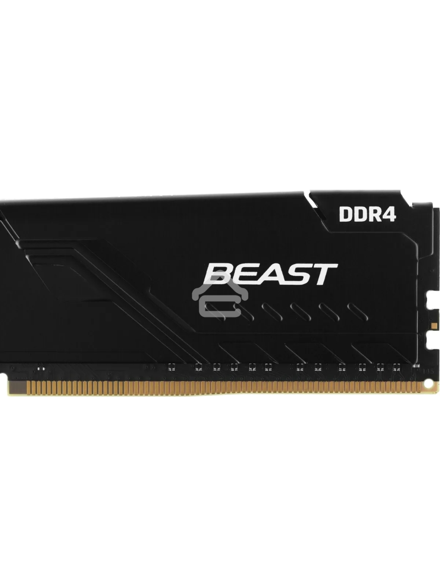 Оперативная память Kingston Fury Beast, DDR4, 64GB (4x16GB), 3600MHz, CL18, DIMM, радиатор, чёрный