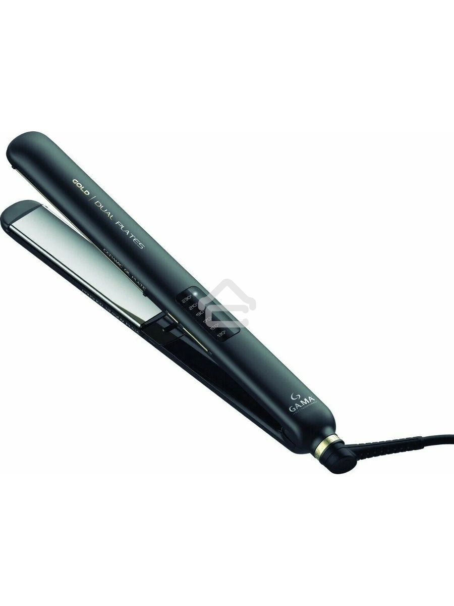 Выпрямитель для волос GA.MA CP14 LED DUAL PLATE GOLD - SY (GI2510) 50 Вт, 130 -230 °С (6 уровней), чёрный