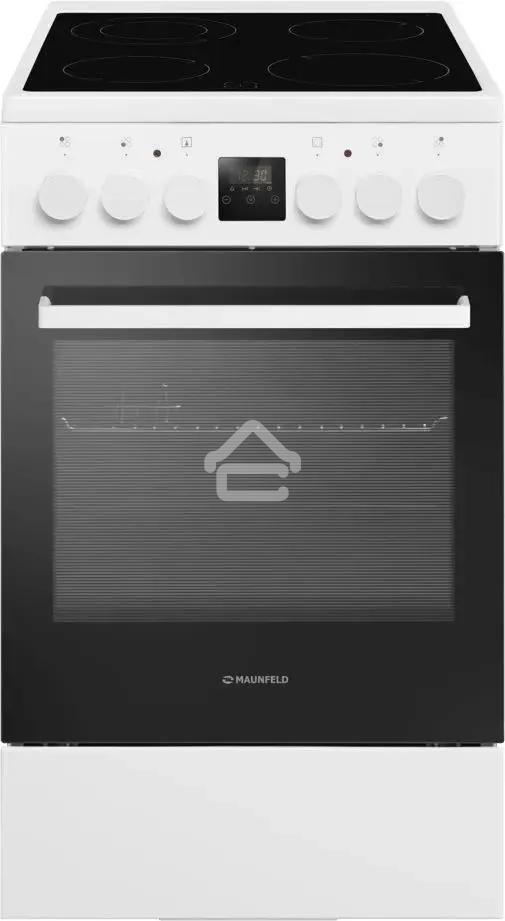 Плита электрическая Maunfeld MEC55CW08D белый, конфорок 4 шт, духовка 60 л, 50 см x 85 см x 60 см
