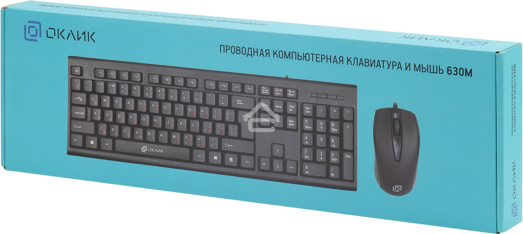 Клавиатура + мышь Oklick 630M клав:черный мышь:черный USB