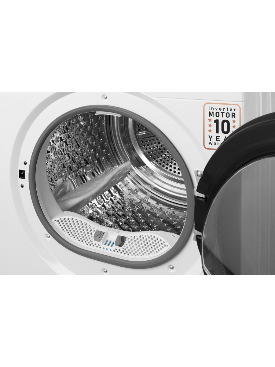 Сушильная машина Weissgauff WD 999 Heat Pump Full Touch белый/черный, 10 кг, сушка - тепловой насос, программ - 16, 60 x 85 x 62 см