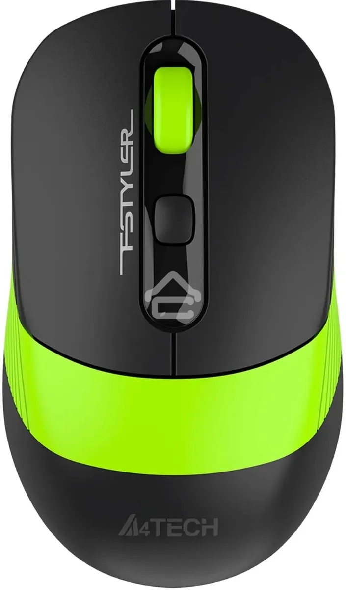 Мышь беспроводная A4Tech Fstyler FG10CS Air черный/зеленый, 2000 dpi, радиоканал, USB, кнопки - 4