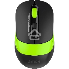 Мышь беспроводная A4Tech Fstyler FG10CS Air черный/зеленый, 2000 dpi, радиоканал, USB, кнопки - 4