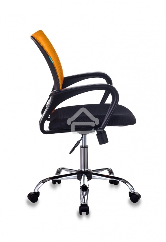 Кресло офисное Бюрократ CH-695N/SL/OR/BLACK спинка сетка, оранжевый TW-38-3, сиденье черный TW-11, крестовина хром