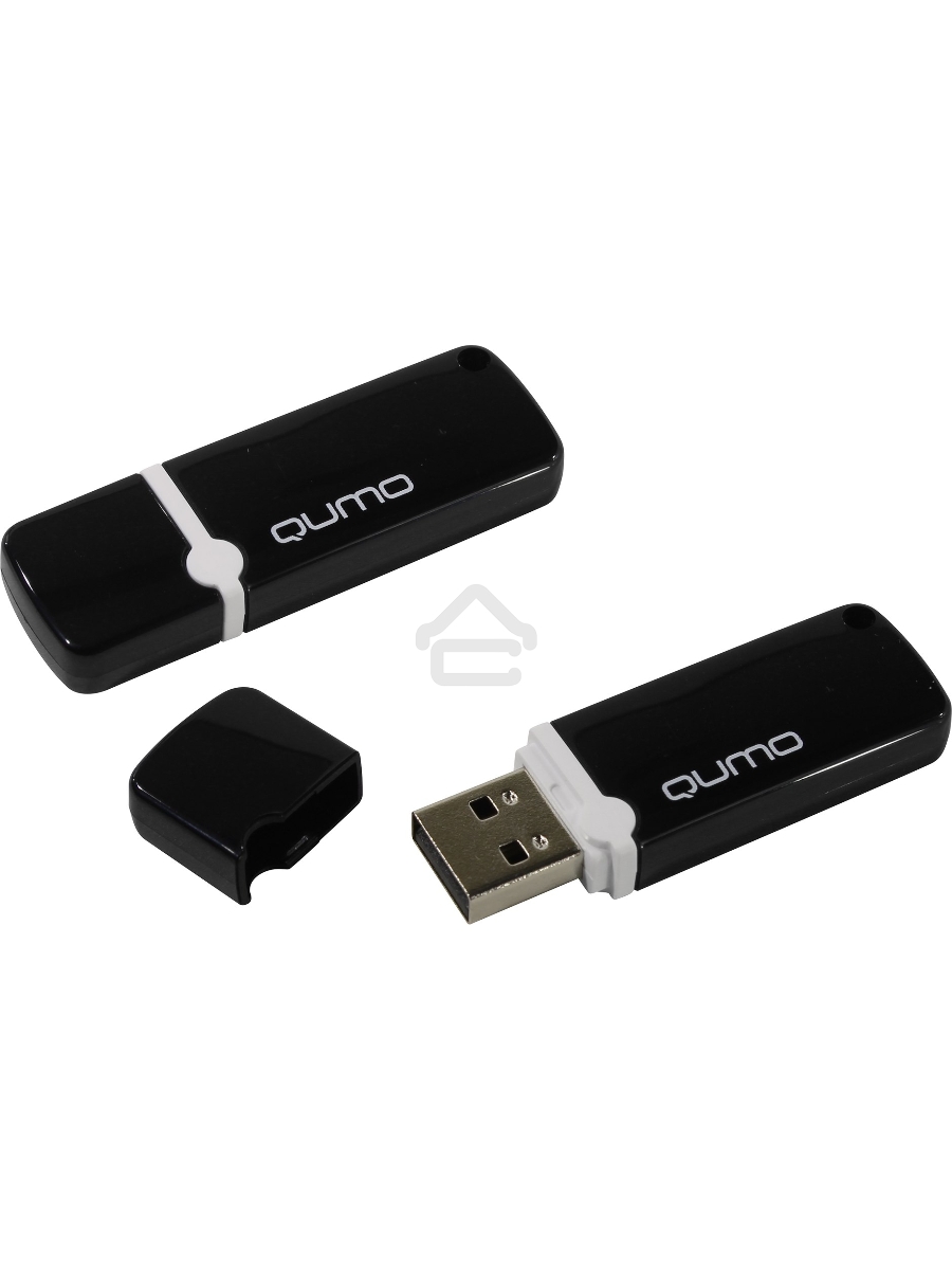 Флеш диск QUMO 16GB USB 2.0 Optiva 02 Black, черный корпус (QM16GUD-OP2-black)