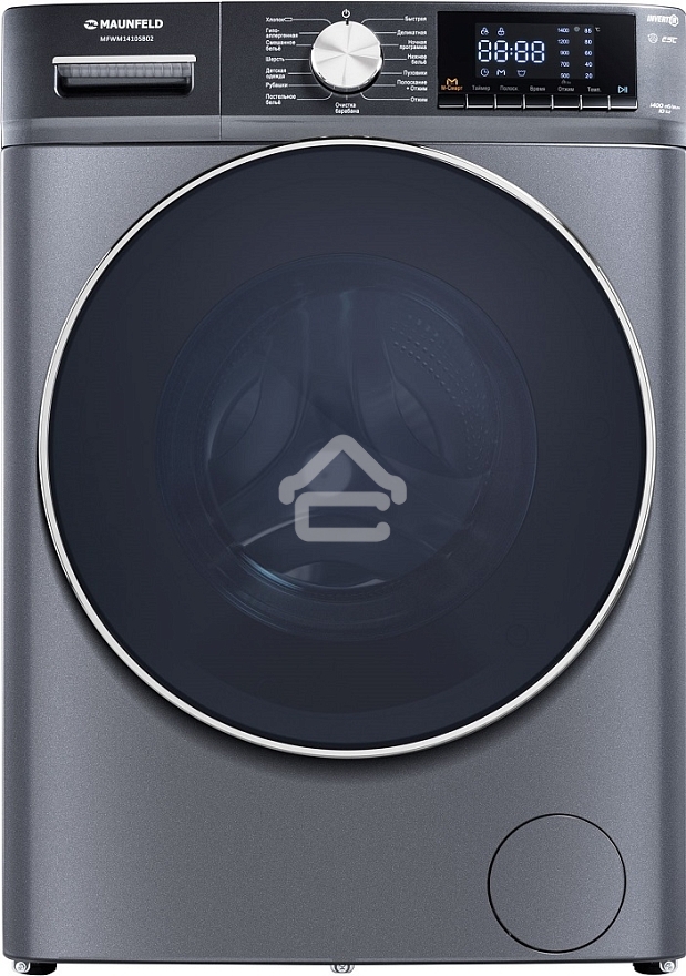 Стиральная машина Maunfeld MFWM1410SB02 темно-серебристый, загрузка фронтальная 10 кг, 1400 об/мин., класс: А+++