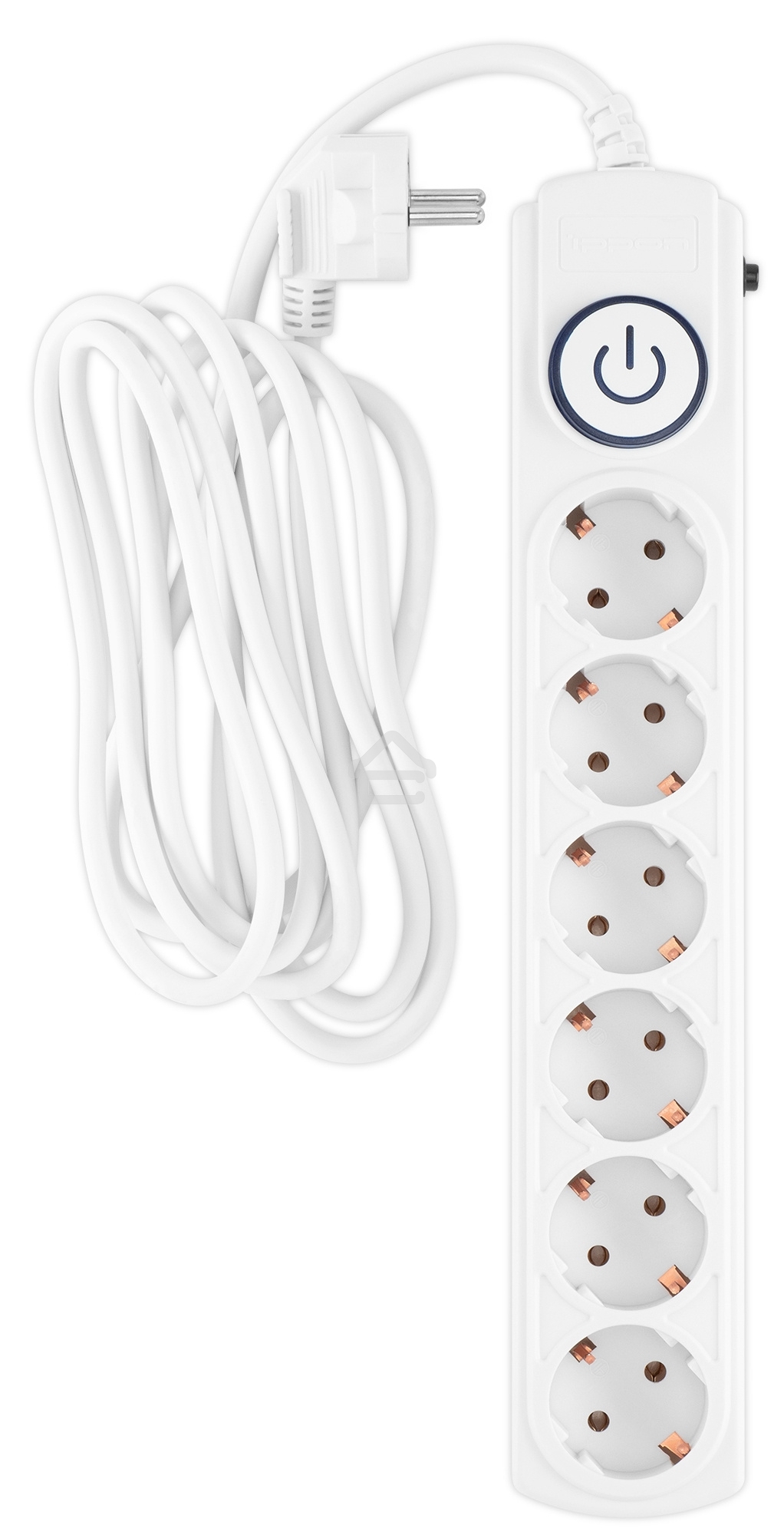 Сетевой фильтр Ippon BK-6-EU-3-10-W 3 м, 6 розеток, белый, коробка