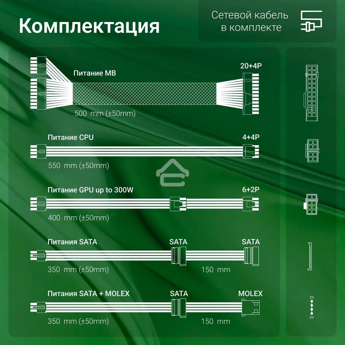 Блок питания Digma DPSU-450W RTL, 450Вт, 120мм, черный