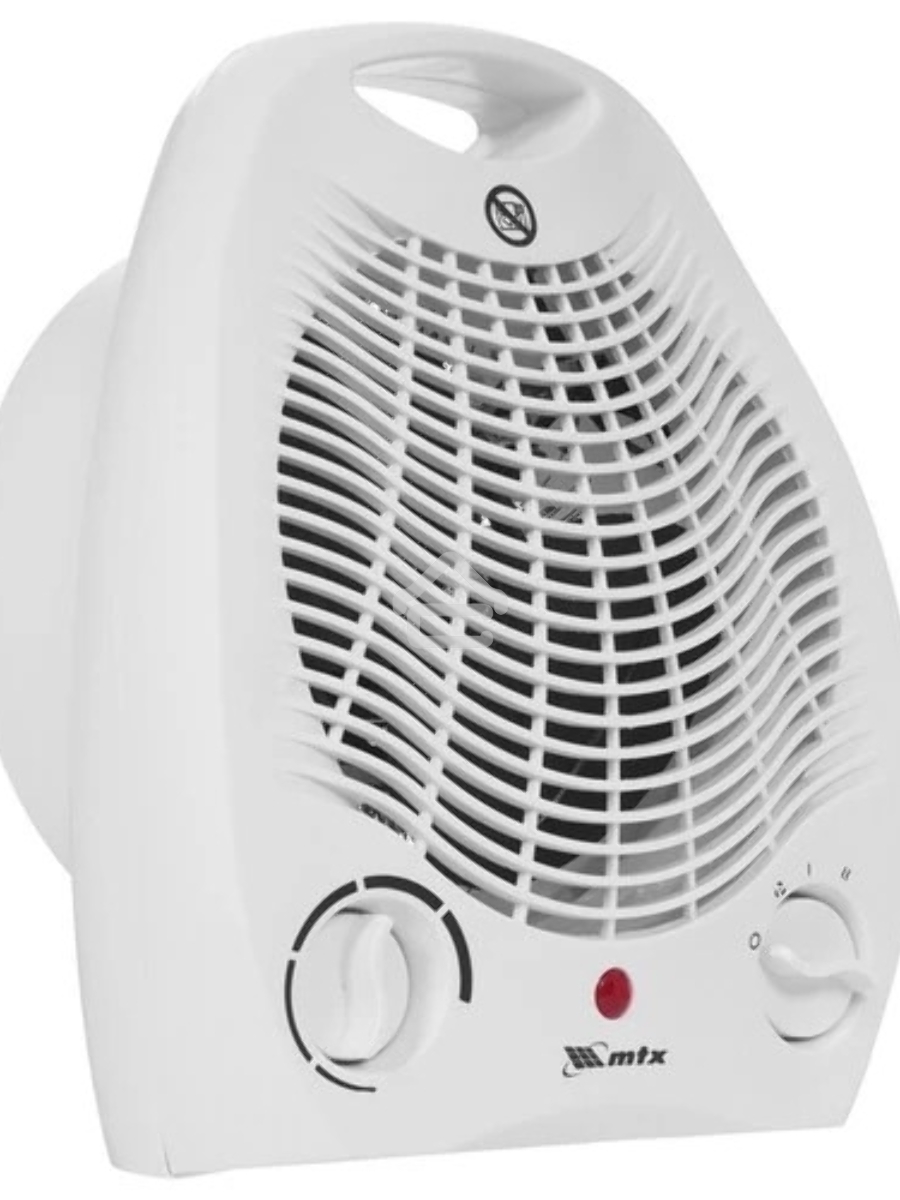 Тепловентилятор MTX FHS-2000, белый, 1000/2000 Вт, 25 м2, термостат