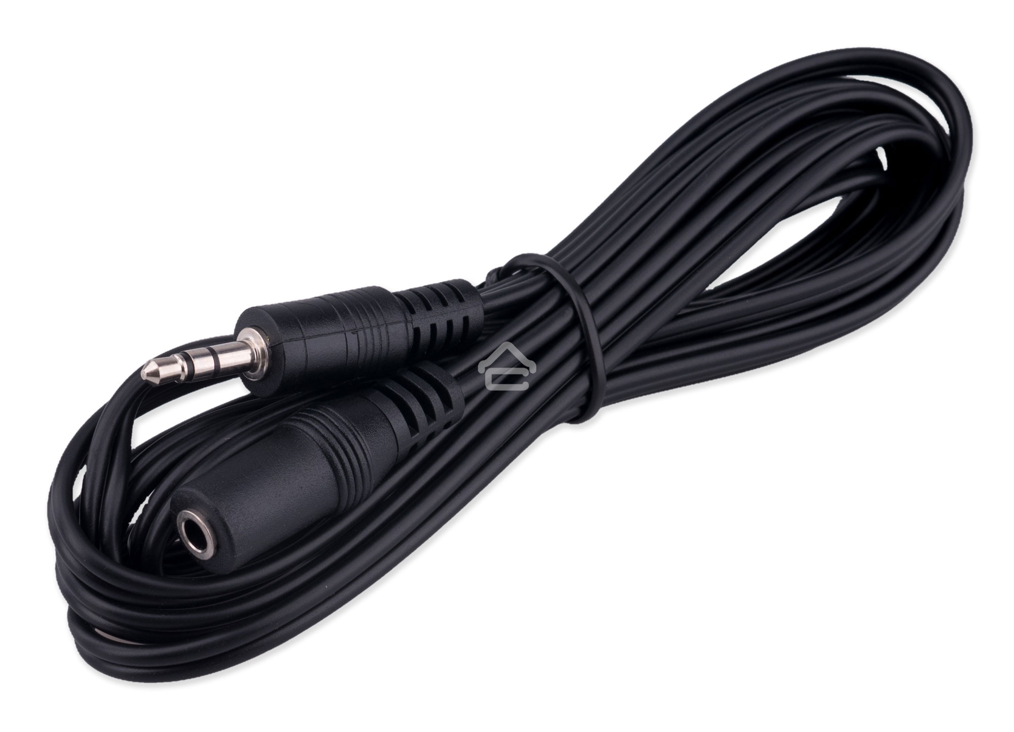 Кабель-удлинитель аудио Cablexpert CCA-423-2M-N, Jack 3.5(M)/Jack 3.5(F), 2м, черный, пакет